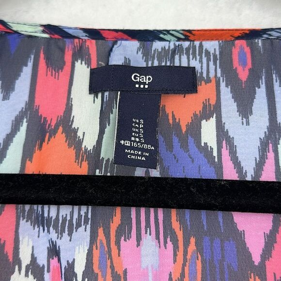 Gap Sheer Sz Small Tie Neck Sleeveless Boho Top Blouse - Picture 4 of 9